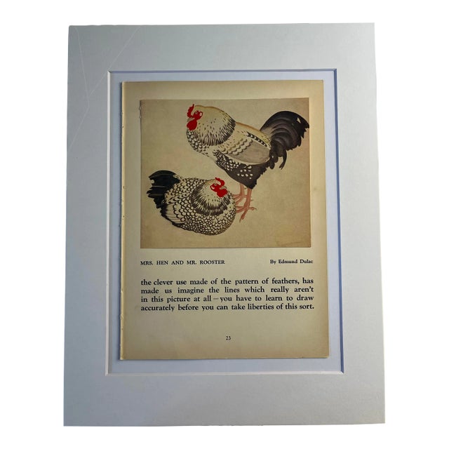 1942 Mrs. Hen and Mr. Rooster Dulac Print For Sale