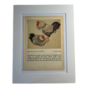 1942 Mrs. Hen and Mr. Rooster Dulac Print