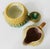 19th Century Antique 19th C Majolica Pineapple Pattern Creamer & Sugar C1880s. For Sale - Image 5 of 12