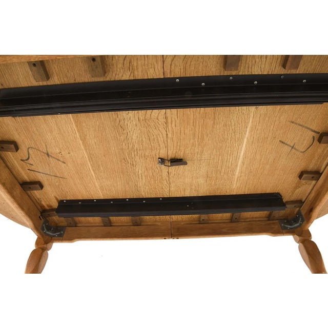 1970s Vintage Danish Oval Oak Dining Table in Manner of Henning Kjærnulf For Sale - Image 10 of 10