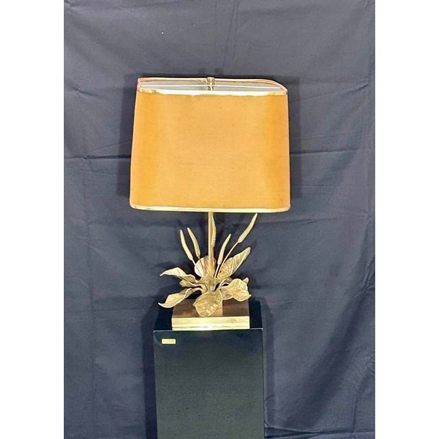 Hollywood Regency Vintage Lamp in Bronze and Brass, 1970s For Sale - Image 3 of 15
