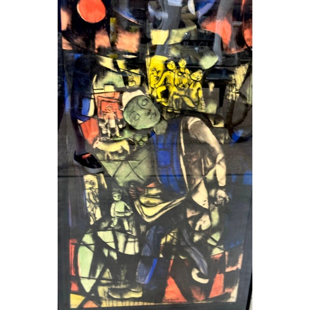 Wood Amp Smit Dutch Modernist Figurative Allegory, Mixed Media on Paper, 1980s For Sale - Image 7 of 14