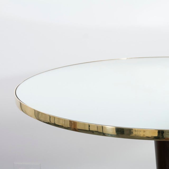 Wood and brass table in the style of Cesare Lacca For Sale - Image 10 of 11
