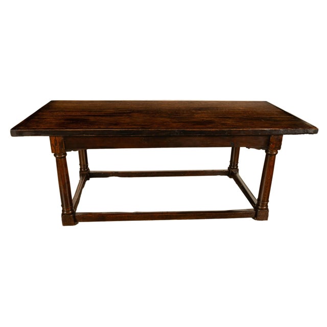 Antique 17th Century Charles I Jacobean 80" Long Oak Refectory Dining Table 1630 For Sale - Image 4 of 18