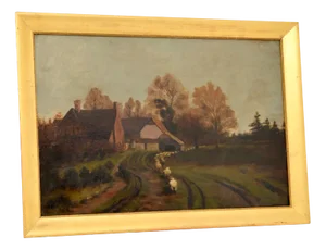 Victorian Artist, Landscape, 1860s, Oil on Canvas, Framed