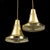 1960s Swedish Ceiling Lamp in Brass by Hans Agne Jakobsson for Markaryd, 1960 For Sale - Image 5 of 5