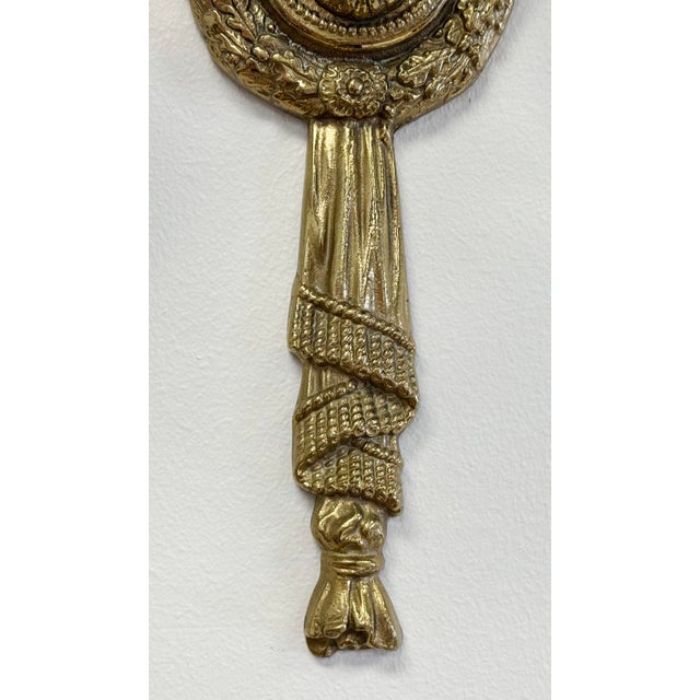 Metal Vintage French Empire Brass Multi-Arm Wall Candle Sconces, a Pair For Sale - Image 7 of 7