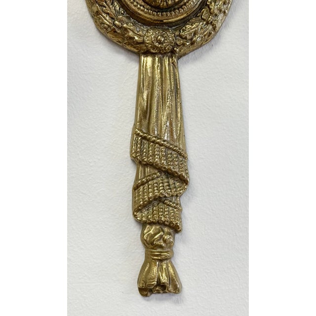 Metal Vintage French Empire Brass Multi-Arm Wall Candle Sconces, Pair For Sale - Image 7 of 7