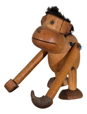 Wooden Carved Monkey, 1950s