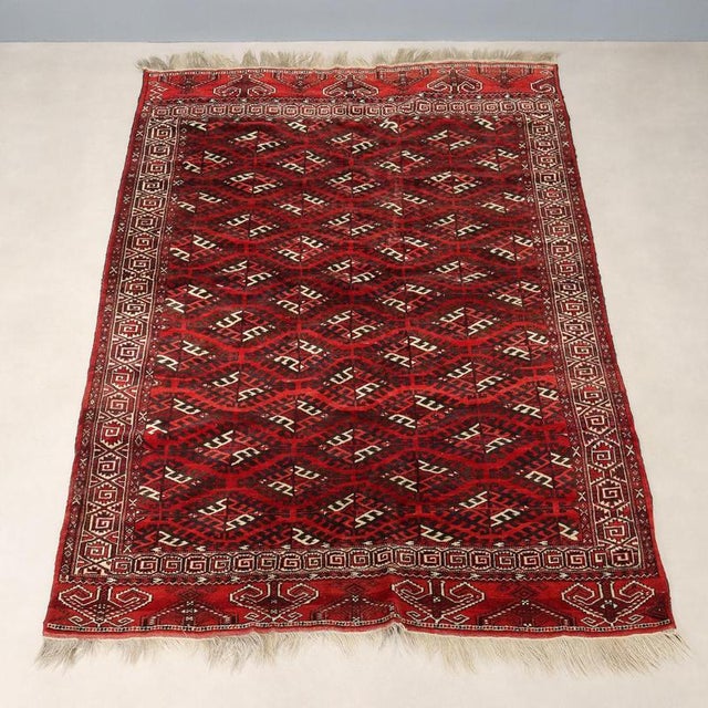 Vintage Bukhara Rug, Turkmenistan For Sale - Image 3 of 8