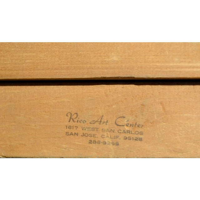 Noel Daggett Impressionist City Beach San Francisco Bay Area Watercolor Landscape 1959 For Sale - Image 4 of 5