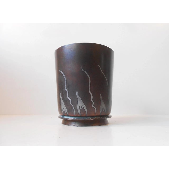 1920s Art Deco Danish Metallurgy Vase from G&C Copenhagen, 1921 For Sale - Image 5 of 5