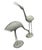 Traditional A Pair of Vintage Patinated Bronze Crane Garden Sculptures For Sale - Image 3 of 12