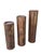 Mid-Century Modern 1960s Brutalist Torched Cut Copper Metal Pillar Candle Holders-Set of 3 For Sale - Image 3 of 12