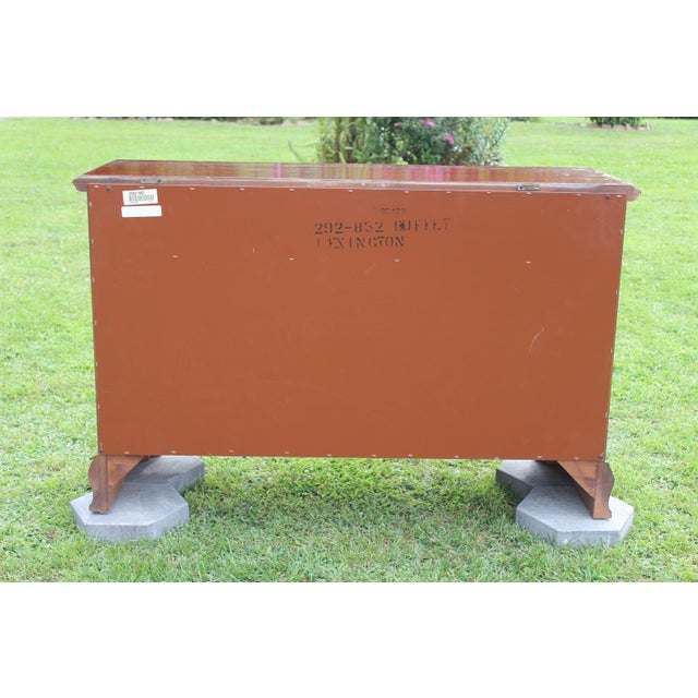 1980s Lexington Two-Door Mahogany Buffet For Sale - Image 14 of 18