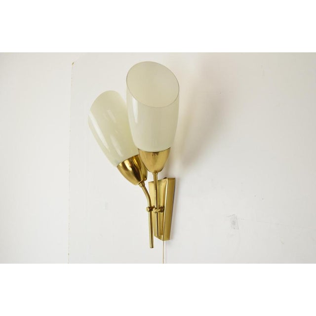 Mid-Century Brass Wall Lamp from Kamenicky Senov, 1970s For Sale - Image 4 of 15