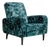French Art Deco Lounge Chair in Emerald Green For Sale