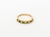 Modernist Emerald and Diamond 14k Yellow Gold Band Ring For Sale - Image 4 of 8