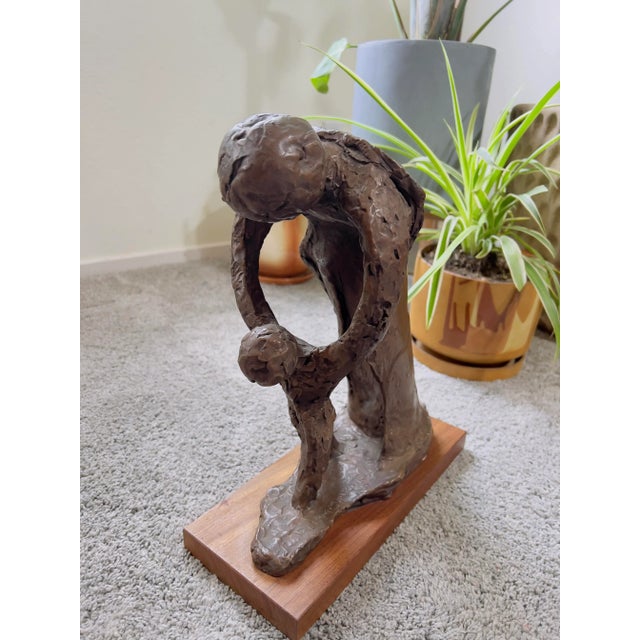“Adult and Child” Modern Abstract Figurative Sculpture by Peter Lipman-Wulf 1965 For Sale - Image 11 of 12