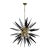 Murano Style Transparent and Black Glass Sputnik Chandelier, 51 Glasses For Sale