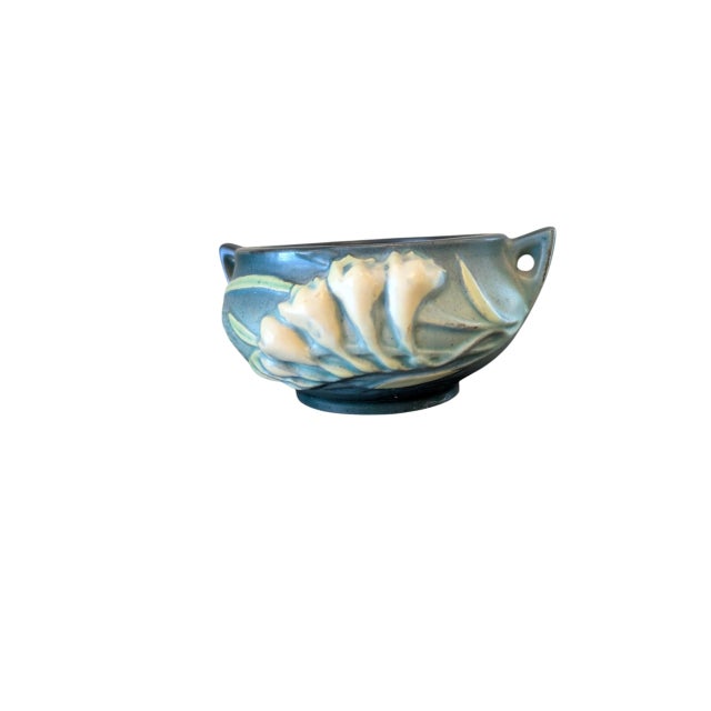 Ceramic 1940's Roseville Pottery Teaset, Green Freesia, Mint Condition - Set of 3 For Sale - Image 7 of 11