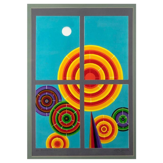 Leo Guida, Window 1, Original Screen Print and Embossing, 20th Century For Sale