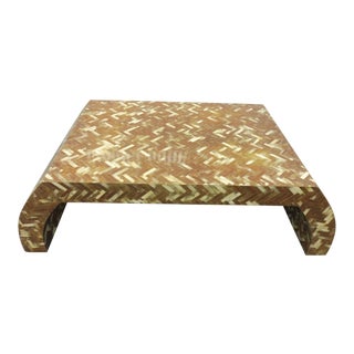 1970's Large Piarotti Tessellated Horn Coffee Table For Sale