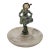 Vintage Art Deco j.b. Hirsch Cold Painted Spelter Figure on Marble Tray Dish For Sale