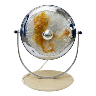 Vintage Table Lamp by Toni Zuccheri for Mazzega, 1970s For Sale