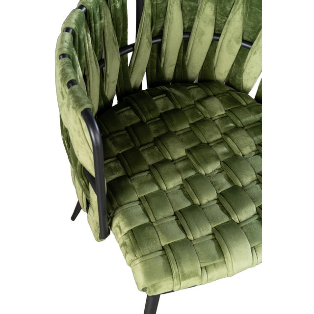 Contemporary Milano Dining Chair in Olive For Sale - Image 3 of 4