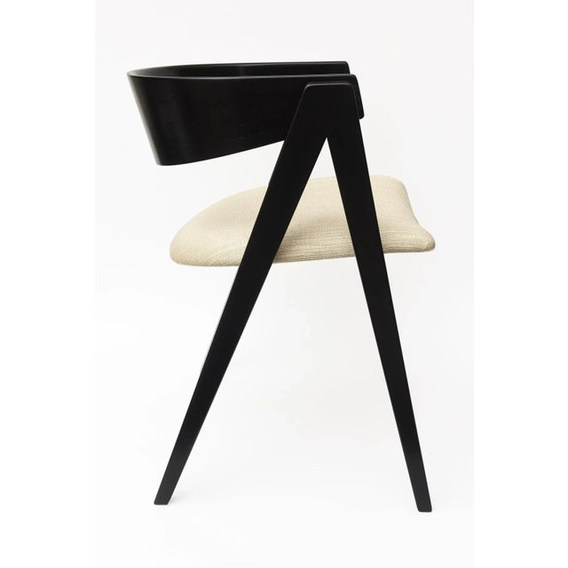 Mid-Century Modern Vintage Compass Side Chair by Allan Gould, 1948, Wood and Upholstery, Restored For Sale - Image 3 of 12