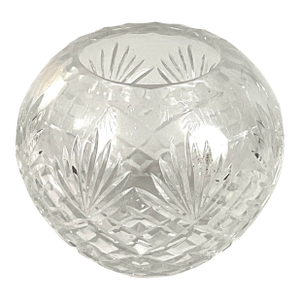 1980s Petite Cut Glass Rose Bowl