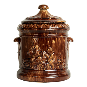 Antique Rockingham Pottery Tobacco Jar