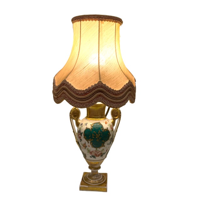 Floral Porcelain Vase Lamp, 1890s For Sale - Image 3 of 3