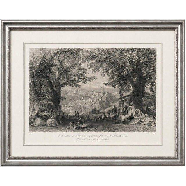 After Thomas Allom, Entrance to the Bosphorus from the Black Sea, 1838, Print on Paper, Framed For Sale