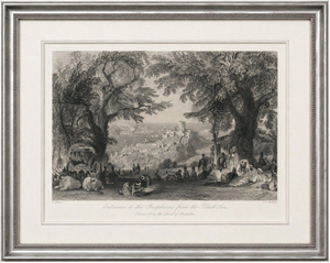 After Thomas Allom, Entrance to the Bosphorus from the Black Sea, 1838, Print on Paper, Framed