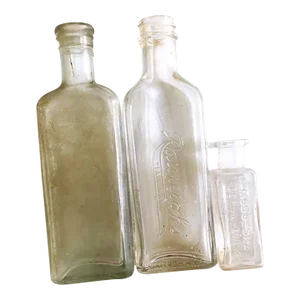Vintage Prescription Bottle Vases - 3 Pieces