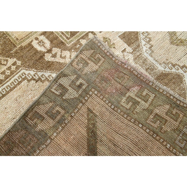 Turkish 1970s Vintage Handmade Wool Cotton Turkish Area Rug For Sale - Image 3 of 11