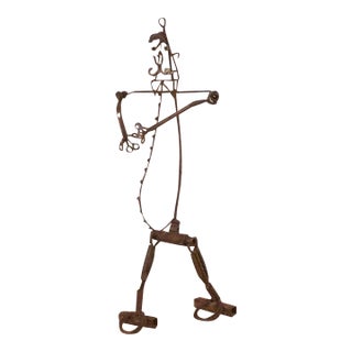 1970s Industrial Welded Sculpture of Man For Sale