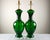 Mid-Century Modern Vintage 1960s Murano Glass Table Lamps in Emerald Green - a Pair For Sale - Image 3 of 11