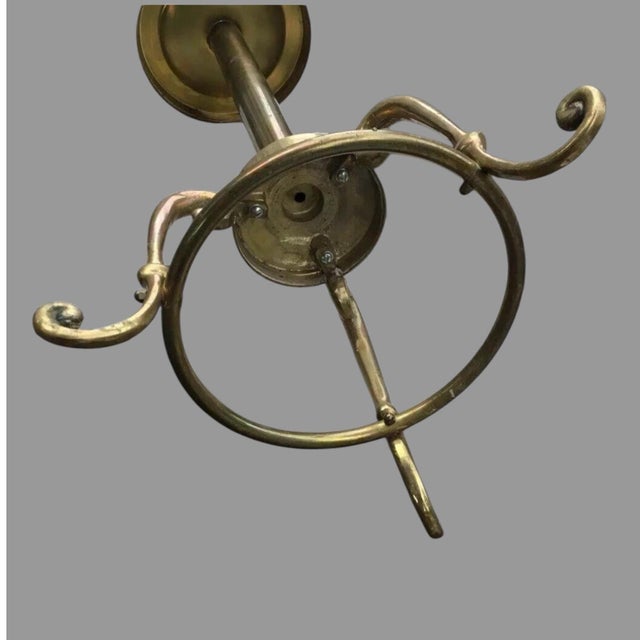 Mid 20th Century Vintage Antique Brass Store Display Costumer Clothing Holder For Sale - Image 10 of 10