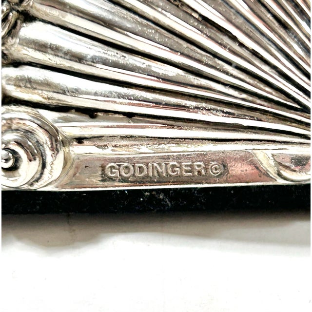 Silver Hollywood Regency Seahorse Picture Frame – Godinger Silverplate Coastal Seashell Frame, Palm Beach Nautical Decor For Sale - Image 8 of 9