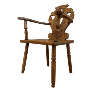 Rustic Heart-Shaped Farmhouse Armchair For Sale