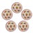 Vintage French Stoneware Oyster Plates, Set of 5 For Sale
