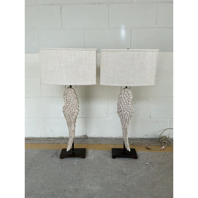Regina Andrew Carved Wing Lamps - Pair. For Sale In Atlanta - Image 6 of 10