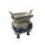 Blue White Oriental Scenery Ding Shape Incense Holder Porcelain Pot For Sale - Image 4 of 6