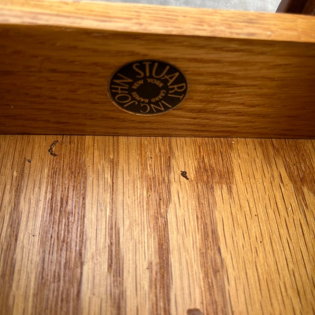 Refinished Mid Century Modern Twelf Drawer Dresser by John Stuart. Circa 1960s. For Sale - Image 13 of 18