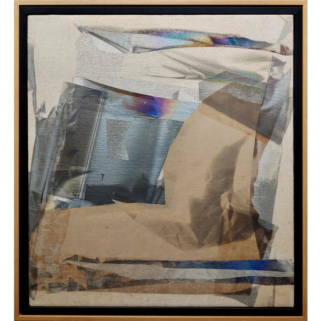 Larry Stuart Bell -Mirage Painting 1989 Abstract MIX Media on Canvas For Sale