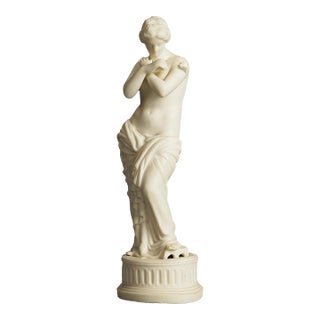 Rare Antique Parian Porcelain Sculpture of Psyche With Butterfly by Pradier For Sale