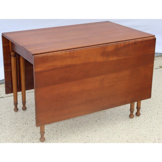1970s 1970s Authentic Stickley Sold Wood Drop Leaf Dining Table For Sale - Image 5 of 13
